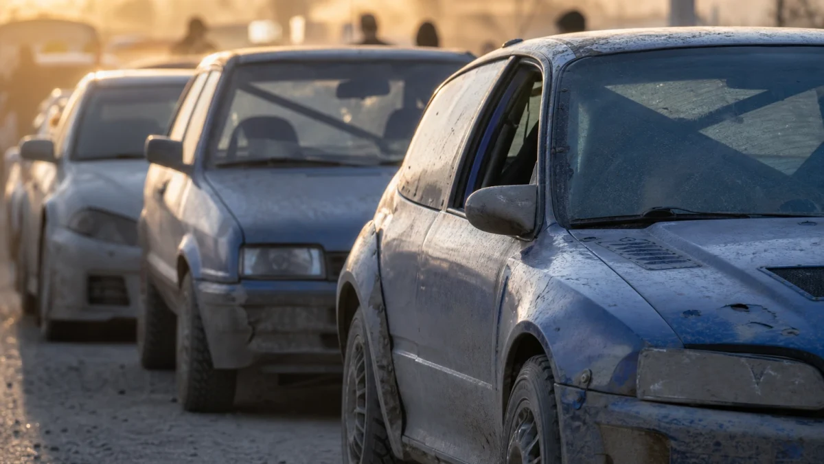 Rallybil på grusetapp som illustrerar tävlingsklasser i rally