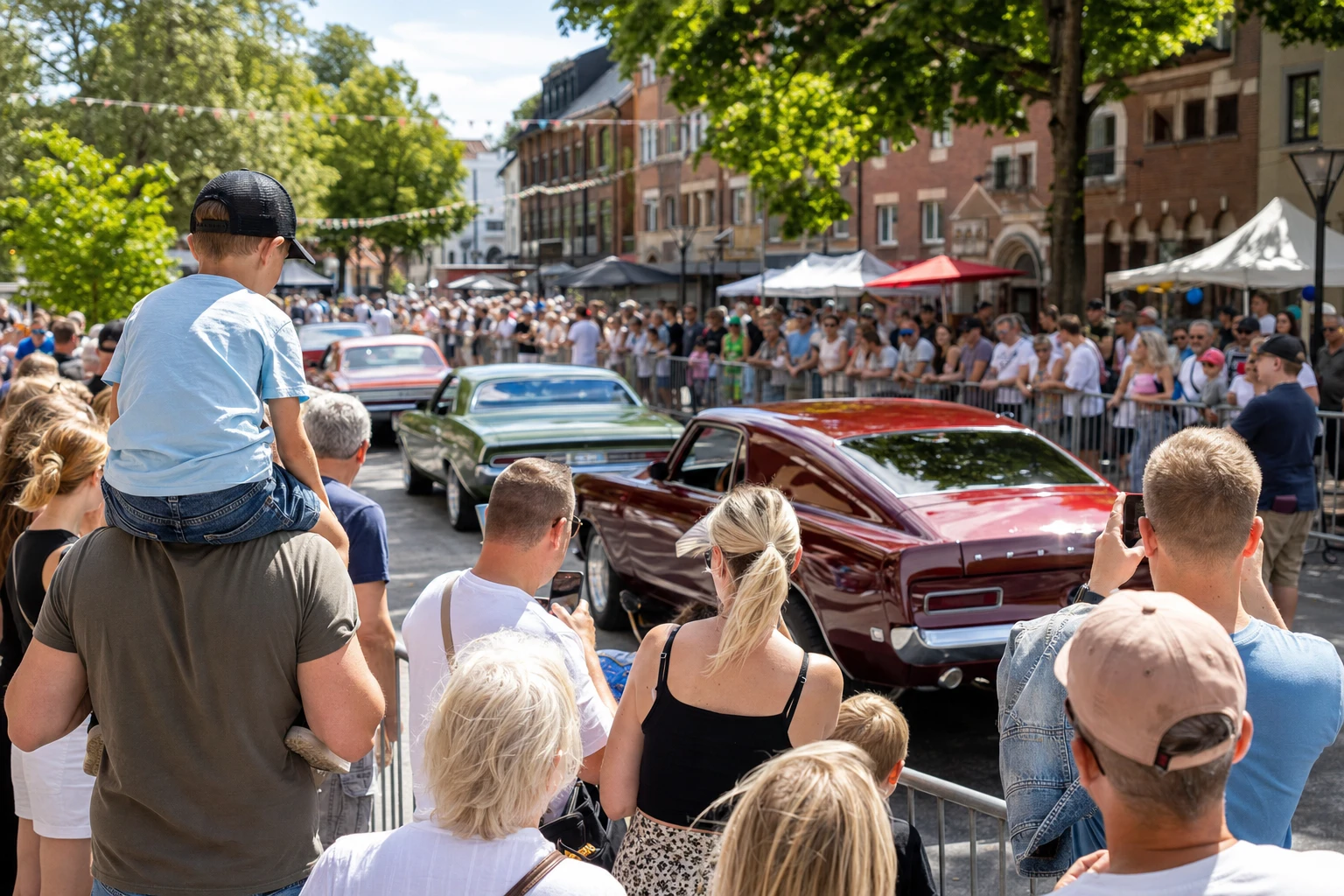 Publik vid Örebro Race Day i centrala Örebro